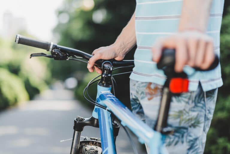 Holding bike handles and seat - Bicycle safety