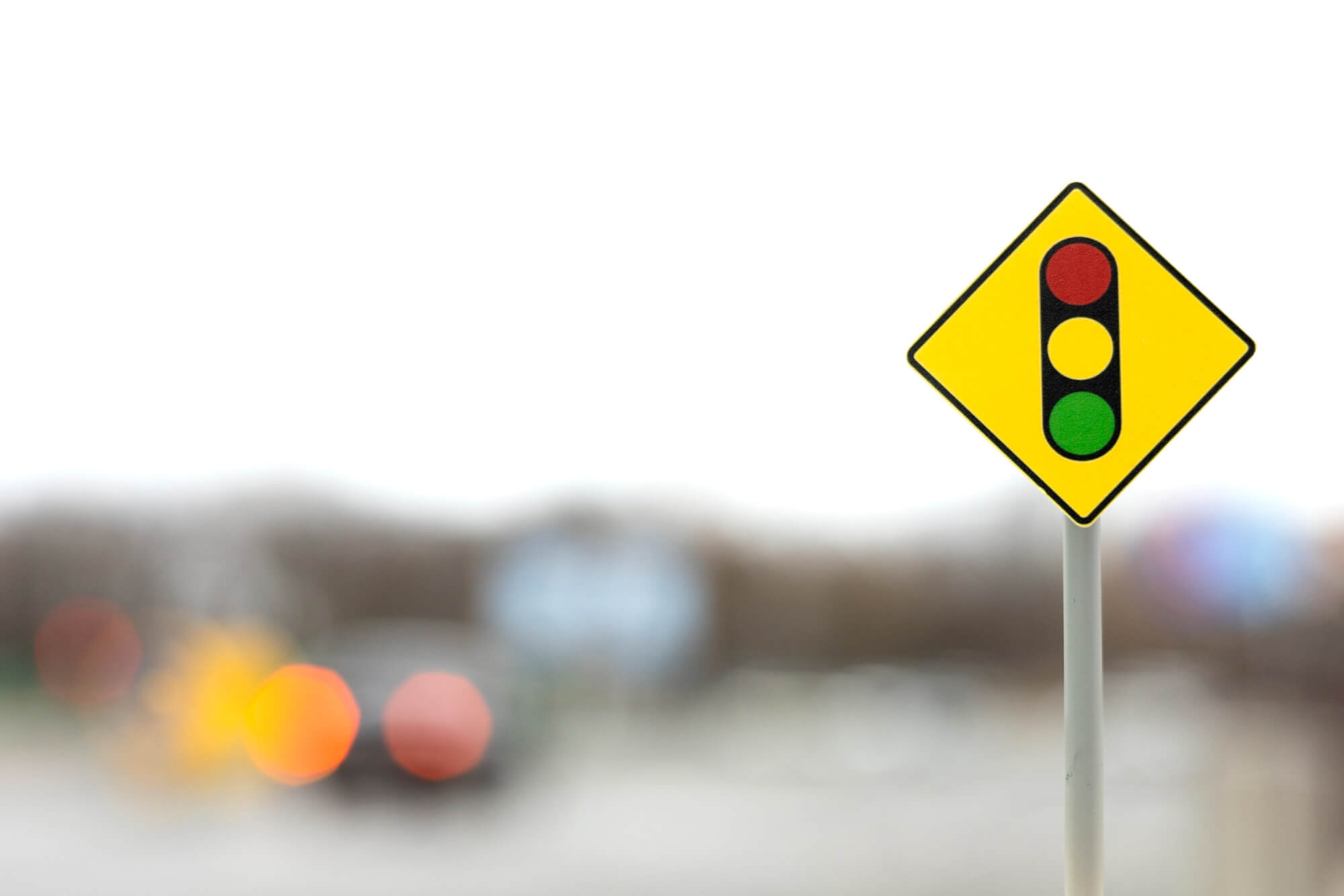 Redlight ahead sign