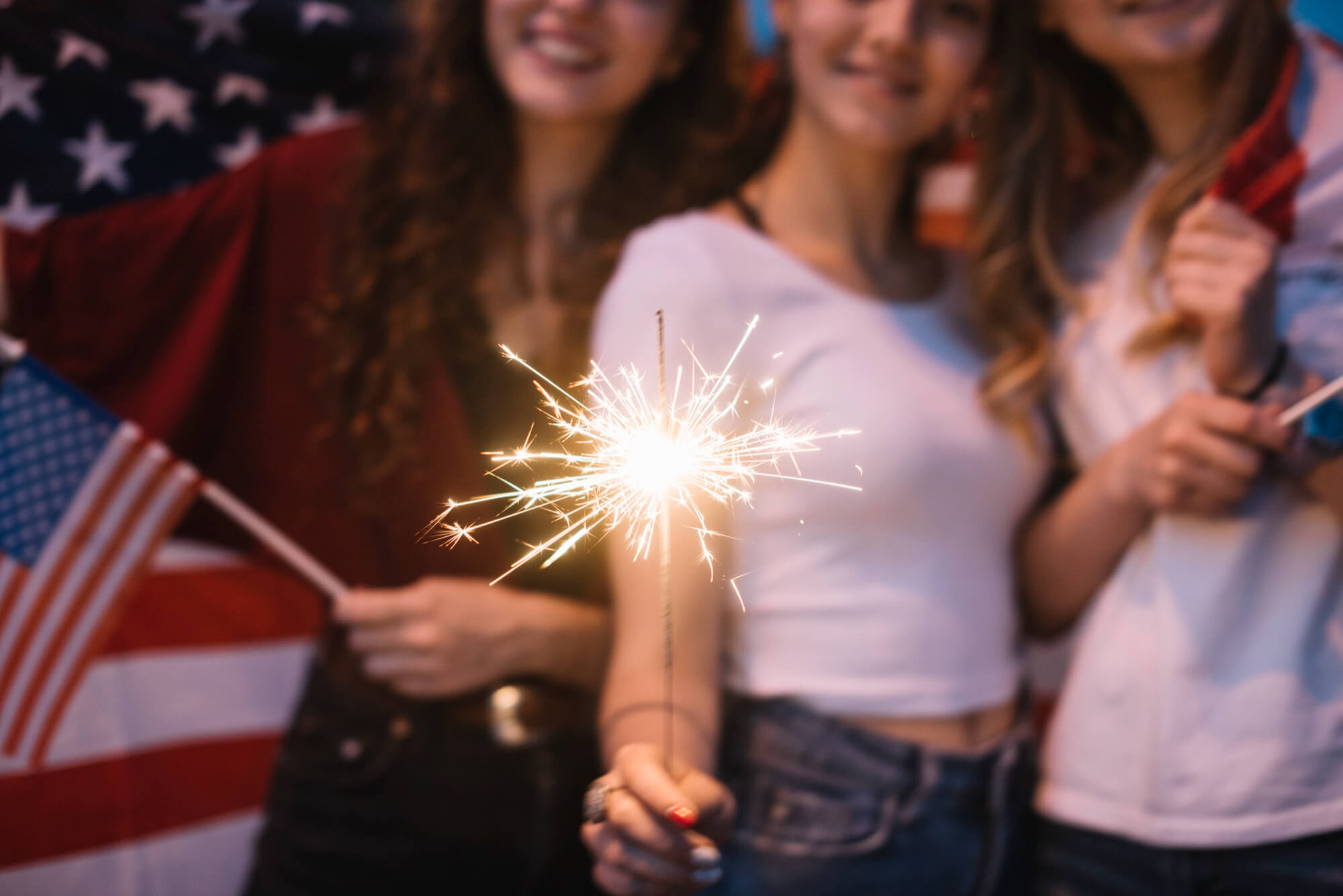 Girls with sparklers
